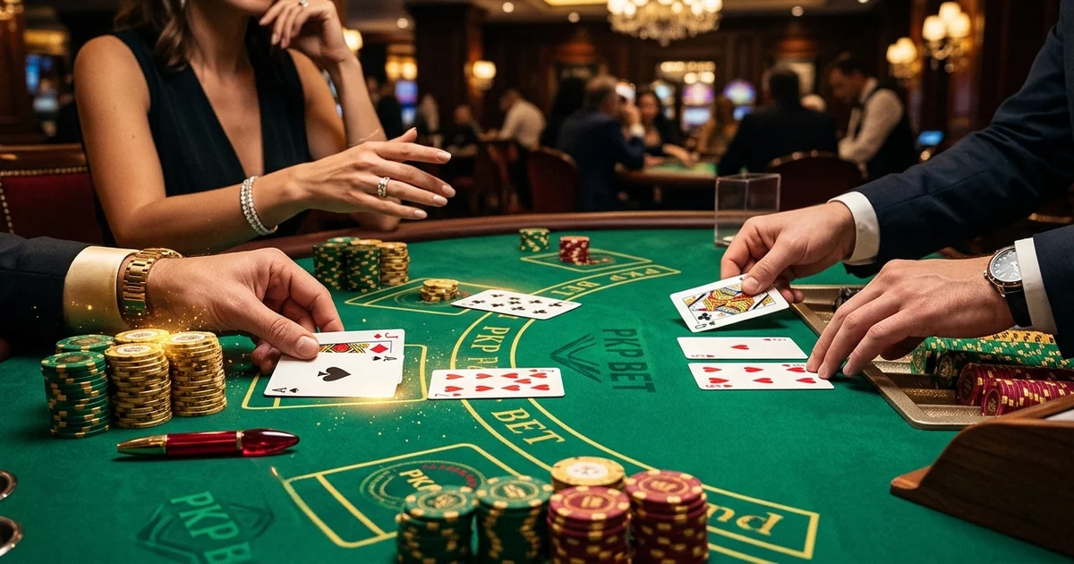 Tabela de estratégia básica de Blackjack, com cores e ações recomendadas para cada cenário.